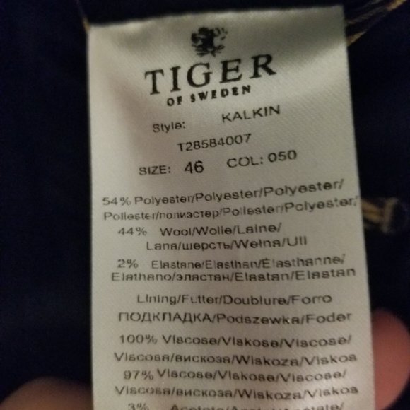 Tiger of Sweden Kalkin Black Suit 36R - Picture 3 of 6